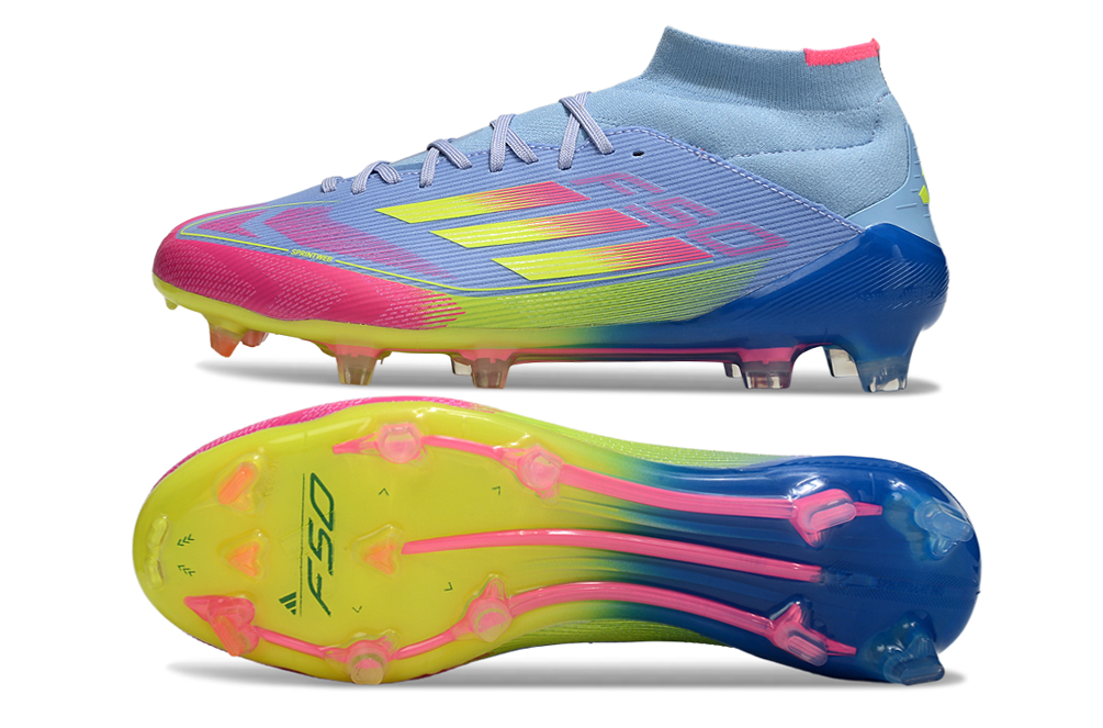 Adidas F50 Elite Mid FG – מהדורת חיתוך גבוה רב-צבעונית גרב גבוה נעליי אדידס
