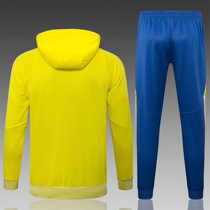 ⚽💛💙Ajax חליפת אימון אייאקס 24/25 – צהוב ־ כחול עם כובע